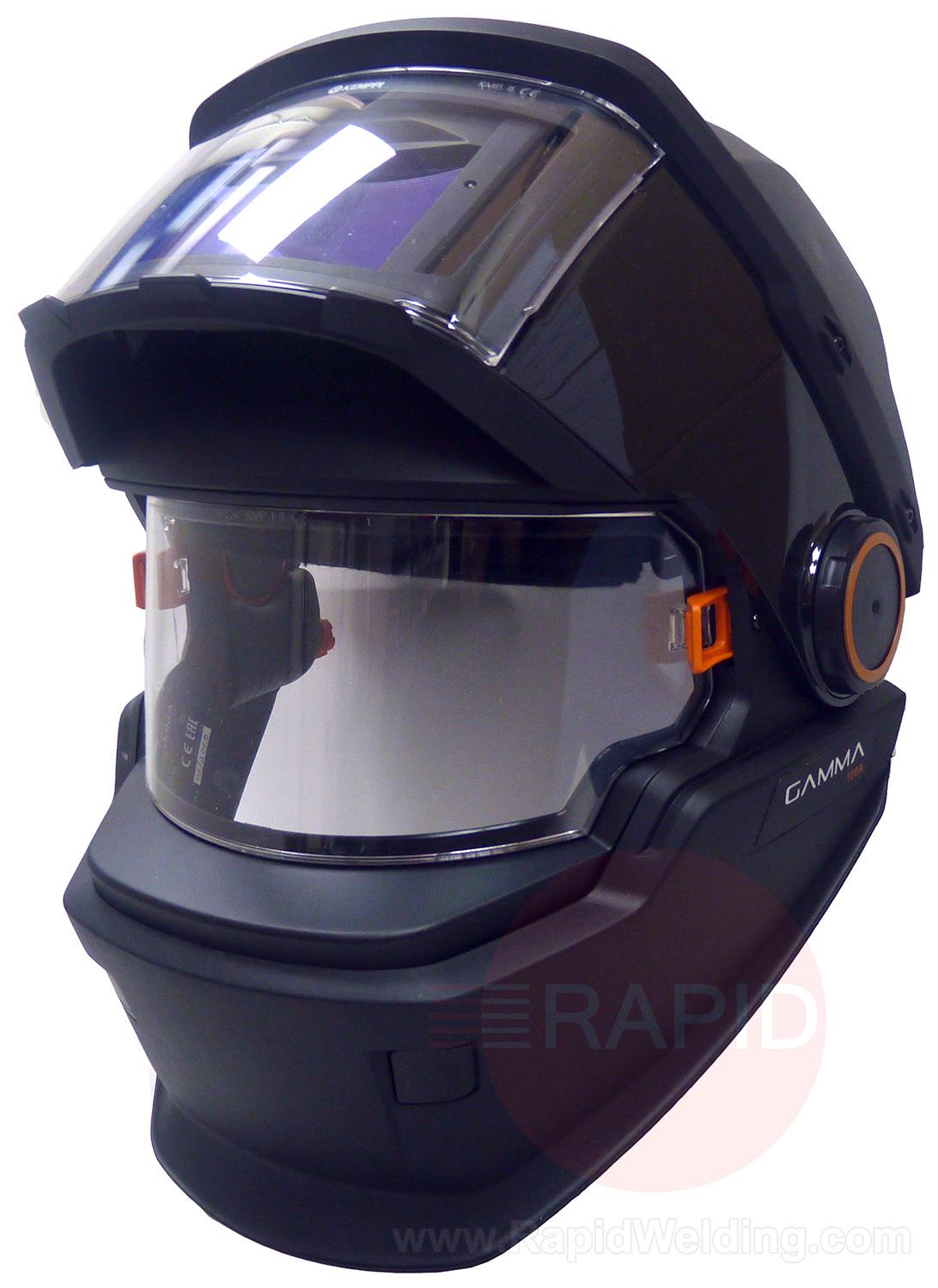 9873090  Kemppi Gamma 100A Welding Helmet with SA 60 Auto Darkening Lens, Shades 5, 8, 9 - 13